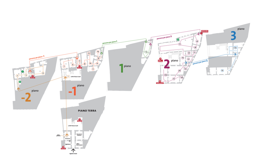 Mappa del percorso museale del MAEC